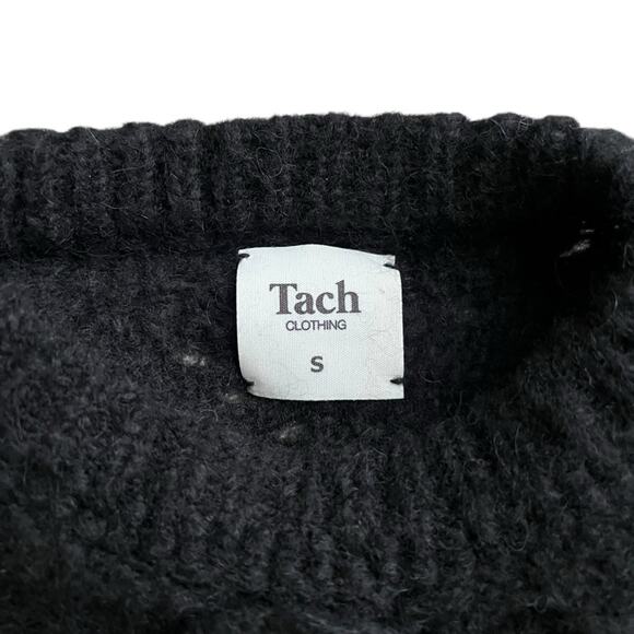 Tach Clothing Women’s Polina Top Elena Crochet Knit Skirt Set Black Rosettes S - Picture 4 of 15